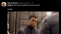 Romelu Lukaku paling banyak buang-buang peluang di laga Kroasia vs Belgia. Mungkin dia memang tak ingin negaranya lolos ke babak 16 besar Piala Dunia 2022. (Foto: Twitter @SportMemes)