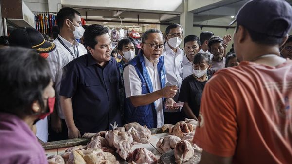 Zulhas-Erick Thohir Cek Bapok di Pasar Semarang