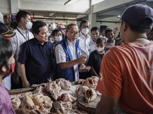 Zulhas-Erick Thohir Cek Bapok di Pasar Semarang