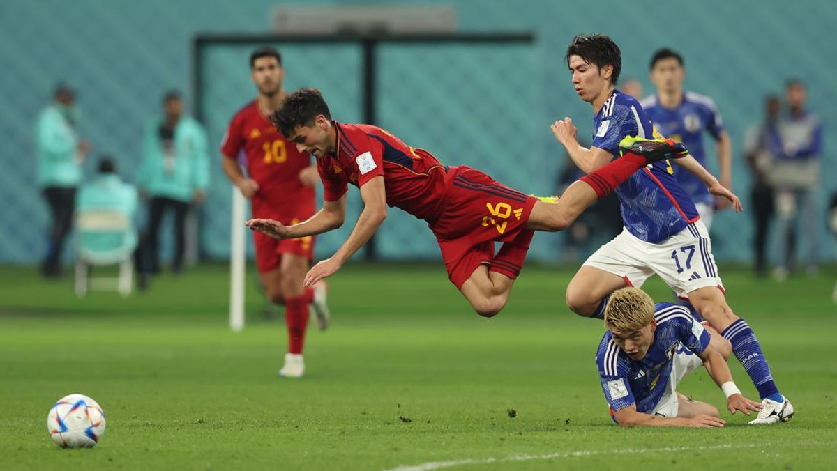 Spanyol tumbang di tangan Jepang. (Foto: Getty Images/Fantasista)