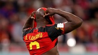 Lukaku setidaknya punya lima peluang di laga Kroasia vs Belgia. Semuanya gagal, Belgia akhirnya finis di tempat ketiga Grup F, dan berkemas cabut dari Piala Dunia 2022 (Getty Images)