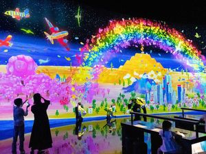 Foto: Karya Seni Digital Memukau di Marina Bay Sands Foto: Karya Seni Digital Memukau di Marina Bay Sands