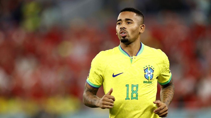 DOHA - Gabriel Jesus of Brazil during the FIFA World Cup Qatar 2022 group G match between Brazil and Switzerland at 974 Stadium on November 28, 2022 in Doha, Qatar. AP | Dutch Height | MAURICE OF STONE (Photo by ANP via Getty Images)