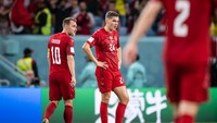 Status semifinalis Piala Eropa 2020 membuat Denmark dijagokan kembali berbicara banyak di Piala Dunia 2022. Apa daya, mereka malah tersingkir usai menelan dua kekalahan di fase grup. Foto: Getty Images/Marvin Ibo Guengoer - GES Sportf