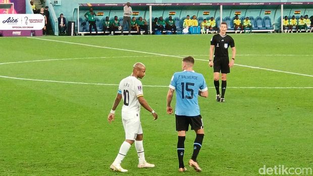 Federico Valverde di laga Ghana vs Uruguay, Jumat 2 Desember 2022.