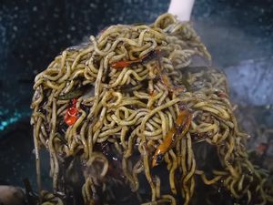 Kreasi Indomie Goreng Campur Tinta Cumi ala Farida Nurhan yang Pedas Sedap