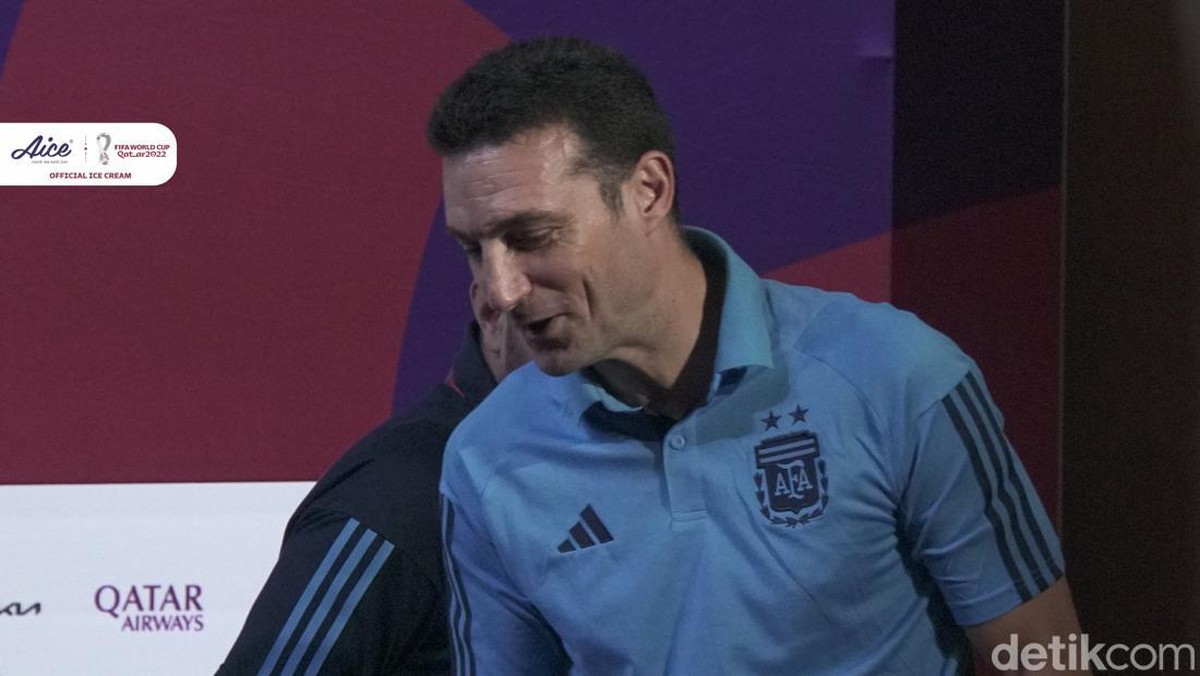 Pelatih Timnas Argentina, Lionel Scaloni. (Foto: Lucas Aditya/detikcom)