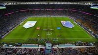 Duel Argentina melawan Australia tersaji di Ahmaed bin Ali Stadium, Minggu (4/12/2022) dini hari WIB.