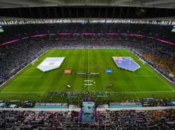 Duel Argentina melawan Australia tersaji di Ahmaed bin Ali Stadium, Minggu (4/12/2022) dini hari WIB.