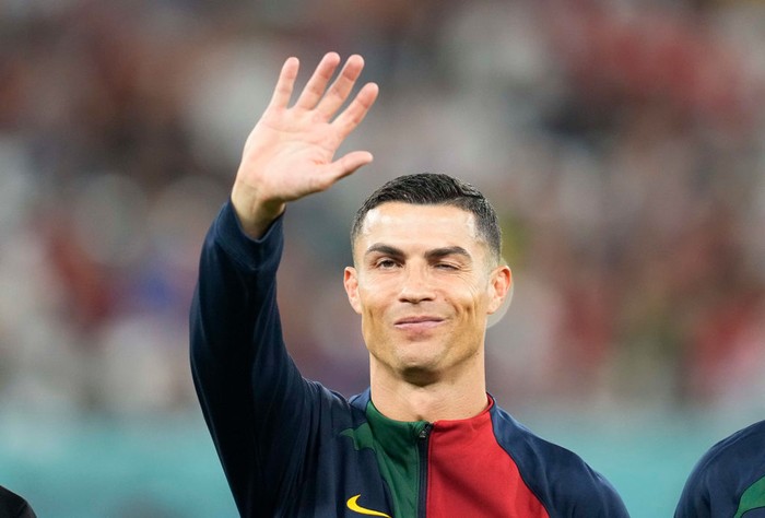 AL RAYYAN, QATAR - DECEMBER 02: Cristiano Ronaldo of Portugal looks on prior to the FIFA World Cup Qatar 2022 Group H match between Korea Republic and Portugal at Education City Stadium on December 2, 2022 in Al Rayyan, Qatar. (Photo by Ulrik Pedersen/DeFodi Images via Getty Images)