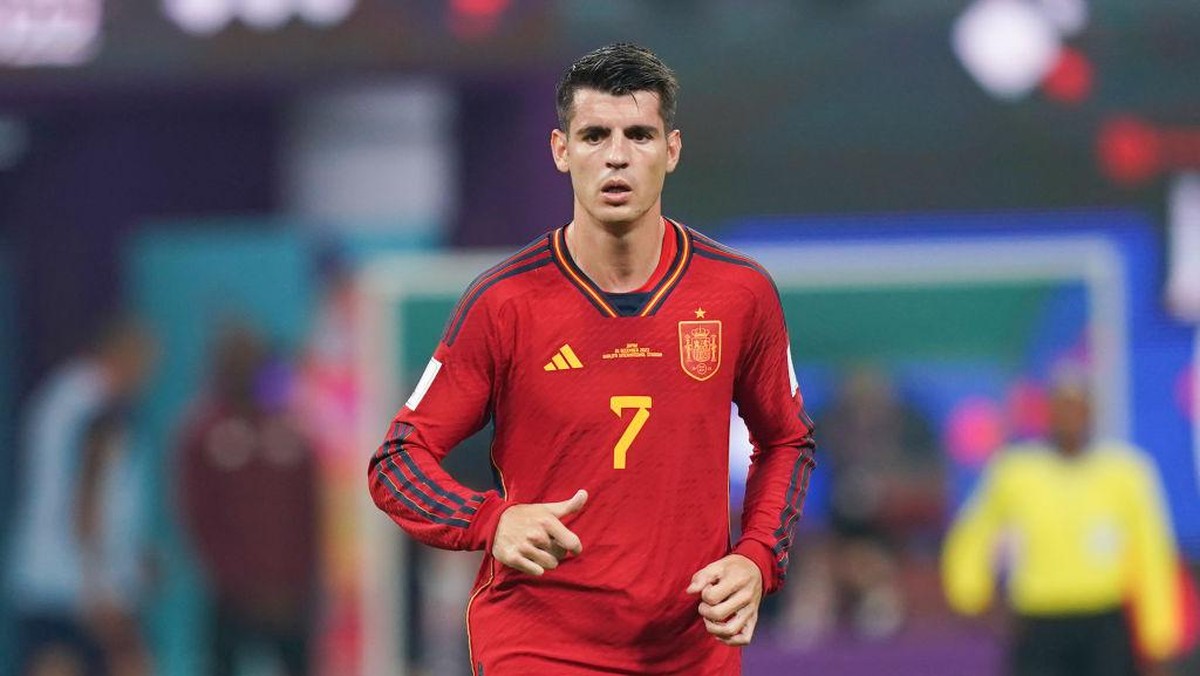 Morata sejauh ini sudah mencetak tiga gol di Piala Dunia 2022. Foto: Getty Images/Jam Media