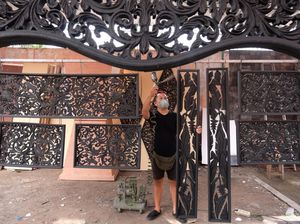 Penampakan Ornamen Gebyok di Pernikahan Kaesang dan Erina