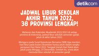 Jadwal Libur Anak Sekolah di Akhir Tahun 2022, 38 Provinsi Lengkap!