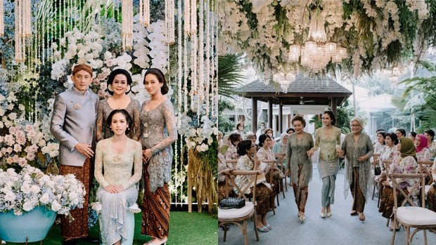 Maudy Ayunda dan keluarga/ Foto: Instagram/veraanggraini_kebaya | Instagram/muren.s Maudy Ayunda dan keluarga di prosesi pernikahannya dengan Jesse Choi