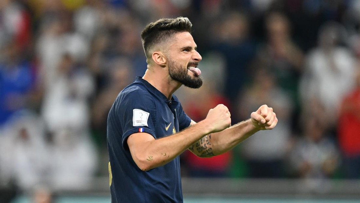 Olivier Giroud jadi top skor timnas Prancis. (Foto: Anadolu Agency via Getty Images/Anadolu Agency)