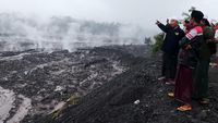 Penampakan Aliran Lahar Semeru di Desa Supit Urang