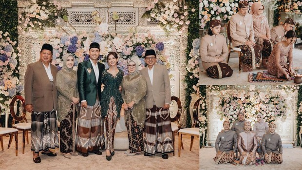 Sheila Dara dan keluarga/ Foto: Instagram/ Sheila Dara dan keluarga di pernikahannya dengan Vidi Aldiano