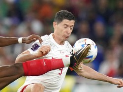 Laga Prancis vs Polandia di babak 16 besar Piala Dunia 2022 digelar di Al Thumama Stadium, Doha, Minggu (4/12/2022) malam WIB. AP/Moises Castillo  