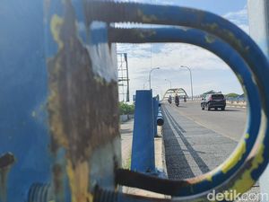 Besi Pembatas Jembatan Siak III di Atas Polair Hilang, Diduga Dicuri