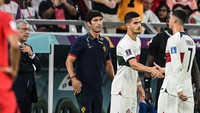 Ronaldo digantikan Andre Silva di menit ke-65, saat Portugal melawan Korsel di laga terakhir fase grup lalu.  Foto: dpa/picture alliance via Getty I/picture alliance