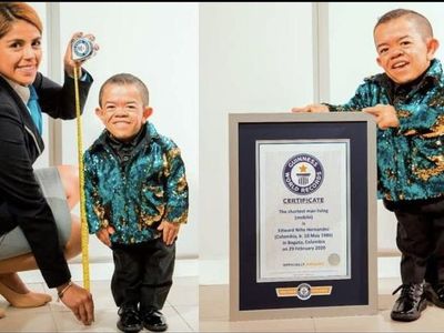 6 Potret Edward Nino Pria Terpendek di Dunia, Tinggi Hanya 72,10 Cm