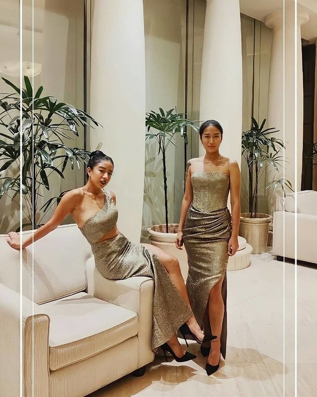 Gaun bridesmaid yang dikenakan chef renatta