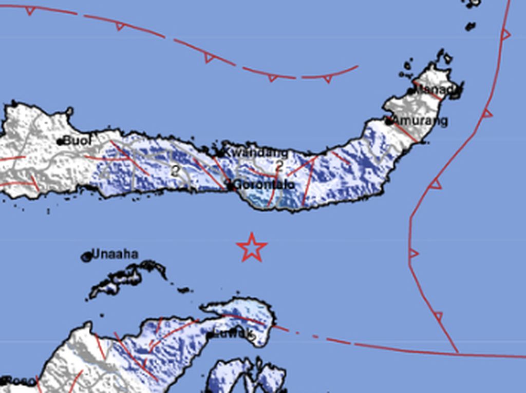 Gempa M 4,8 di Gorontalo Terasa hingga Banggai Laut Sulteng