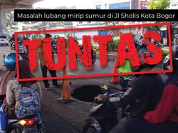 Before-After Perbaikan Lubang Mirip Sumur di Jl Sholis Kota Bogor