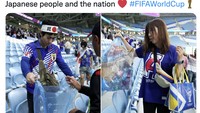 Wanita Jepang Kecam Aksi Fans Bola Bersihkan Stadion Piala Dunia, Ini Alasannya