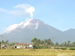 Potret Gunung Semeru Usai Muntahkan Lava Pijar: Terlihat Jelas