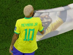 Spanduk Pele Dibentangkan Neymar Cs Usai Brasil Kalahkan Korsel