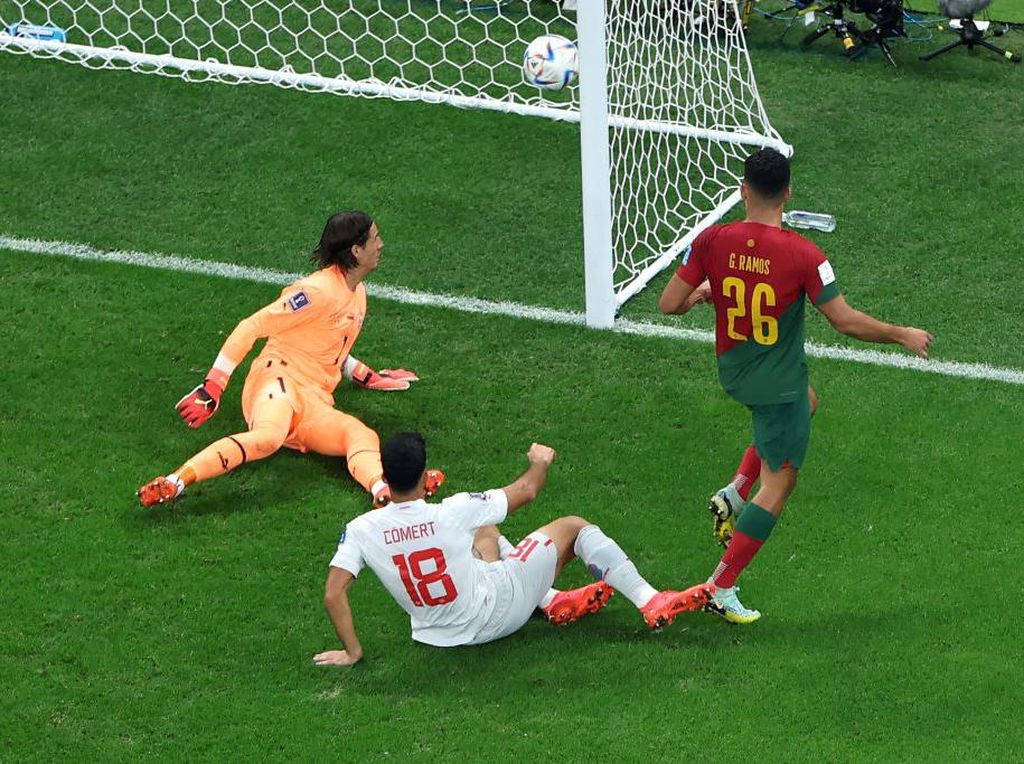 Tiga Gol Tercipta Selepas Jeda, Portugal Unggul 4-1 atas Swiss
