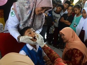Antusias Anak Wilayah Terluar Aceh saat Divaksin Polio