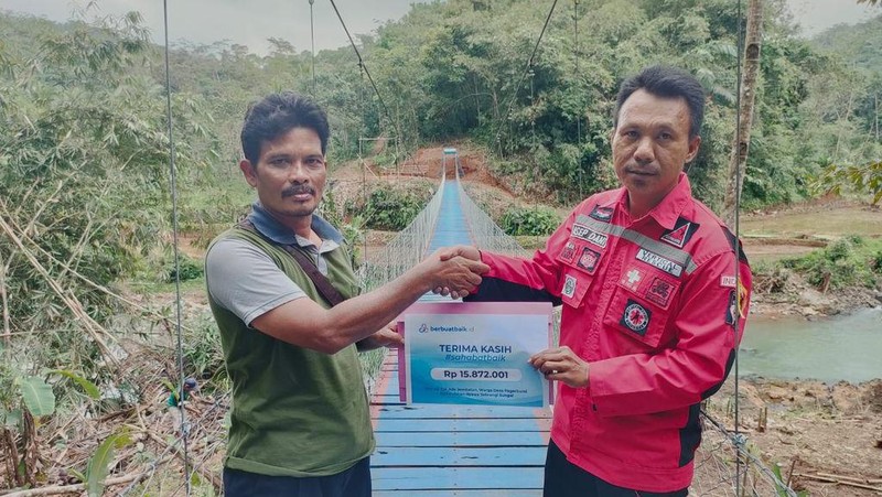 Berkat Sahabat Baik, Kini Jembatan di Desa Pagerbumi Berdiri Lagi