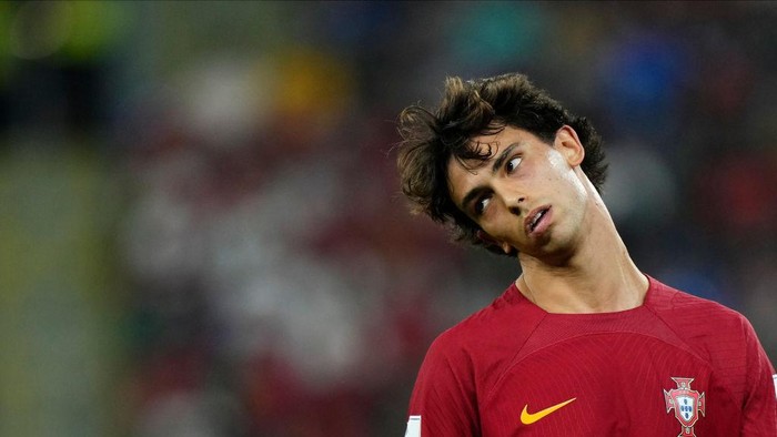 Joao Felix Second Striker of Portugal and Atletico de Madrid during the FIFA World Cup Qatar 2022 Group H match between Portugal and Ghana at Stadium 974 on November 24, 2022 in Doha, Qatar. (Photo by Jose Breton/Pics Action/NurPhoto via Getty Images)