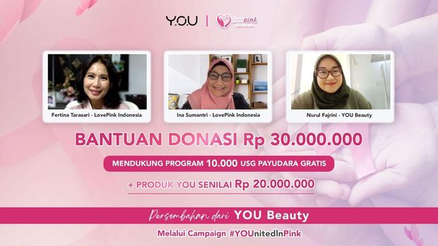 YOU Beauty Donasi ke Lovepink