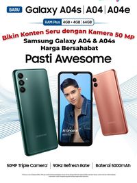 Smartphone Terbaru Samsung, Yaitu Galaxy A04 Series