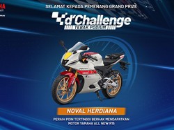 Senangnya Pemuda Garut Dapat Yamaha All New R15 dari dChallenge Tebak Podium