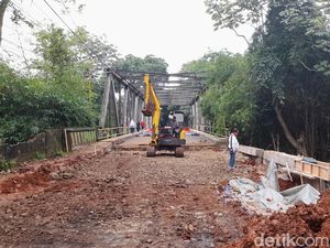 Perbaikan Segera Rampung, Jembatan Cisadane Bogor Coba Dibuka Bulan Ini Perbaikan Segera Rampung, Jembatan Cisadane Bogor Coba Dibuka Bulan Ini