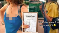 Pakai Baju Sexy Back, Wanita Ini Dikasih Kaos Disney Gratis