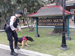 4 Anjing Pelacak Ikut Patroli di Lokasi Akad Nikah Kaesang dan Erina