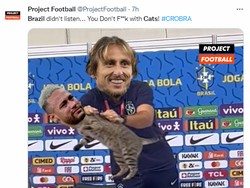 Meme ini menggambarkan Brasil balik diusir Kroasia dari Piala Dunia 2022. Ya ampun! (Foto: Twitter)