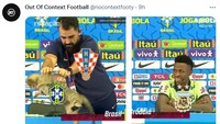 Kalau kata meme ini, Argentina senyum-senyum saja melihat Brasil disingkirkan Kroasia. (Foto: Twitter)