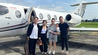 Potret Raffi Ahmad Naik Jet Pribadi ke Nikahan Anak Jokowi