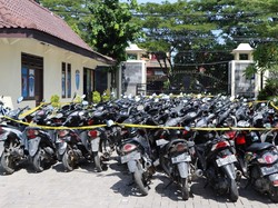 Seratusan Motor Diamankan Polisi Saat Gerebek Sabung Ayam di Demak