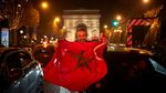 Supporter Maroko Rayakan Kemenangan Piala Dunia Usai Kalahkan Portugal