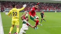 Gol ini bersejarah buat Maroko karena menjadikan mereka tim Afrika pertama yang tembus semifinal Piala Dunia. (Foto: Getty Images/Pool)