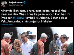 Ganjar Antar Jokowi Balik Jakarta: Sehat Selalu, Jangan Lupa Minum Jamu