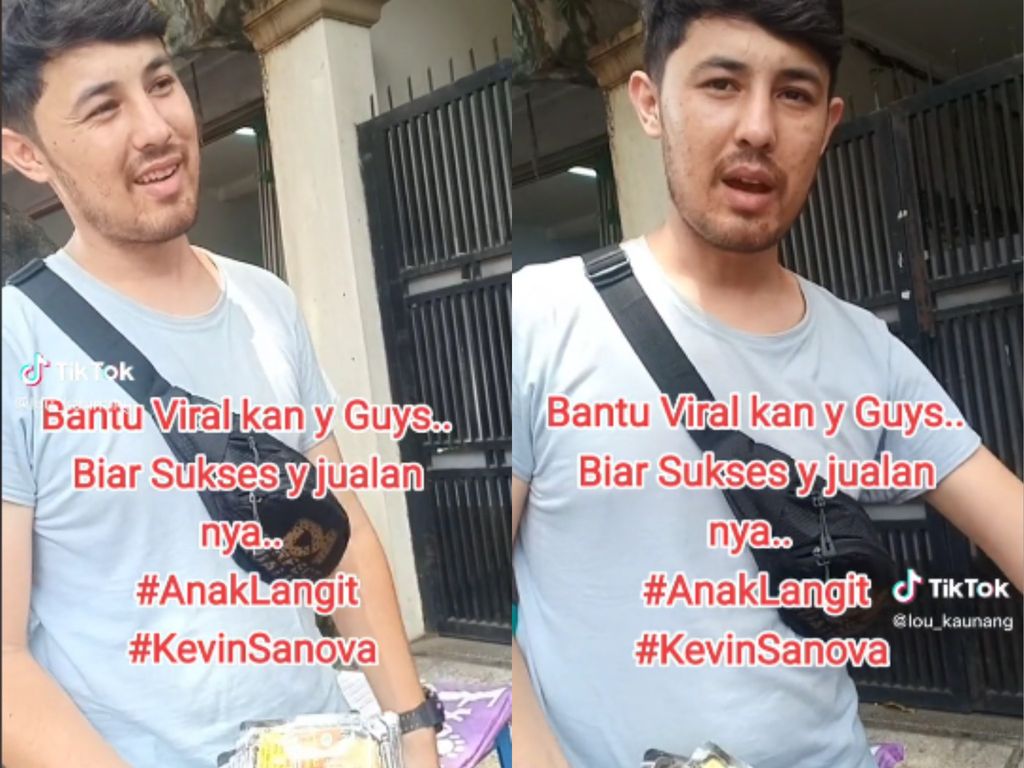 Kevin Sanova, mantan pemain sinetron 'Anak Langit' berjualan roti keliling.