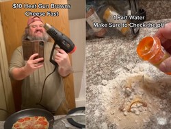 Nyeleneh Banget! Pria Ini Bikin Pizza di Kamar Mandi Hotel